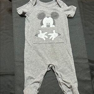 Gray Mickey Mouse Kids One Piece